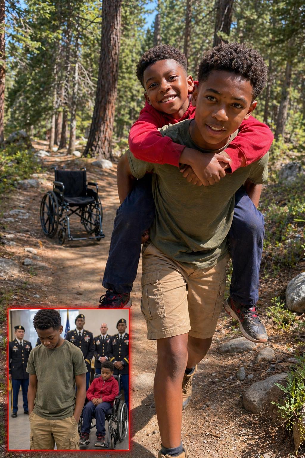 My 12-Year-Old Son Carried His Wheelchair-Bound Friend on His Back During a Camping Trip So He Wouldn’t Feel Left Out – The Next Day, the Principal Called Me and Said, ‘You Need to Rush to School Now’