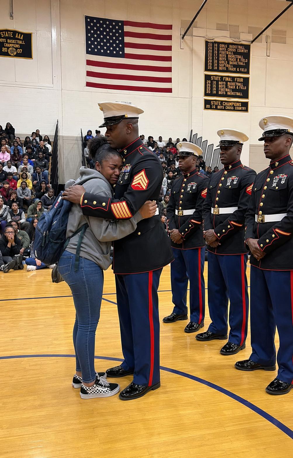 My 14-Year-Old Got Detention for Defending Her Marine Dad – When Four Men in Uniform Walked Into the School, the Entire Building Went Silent