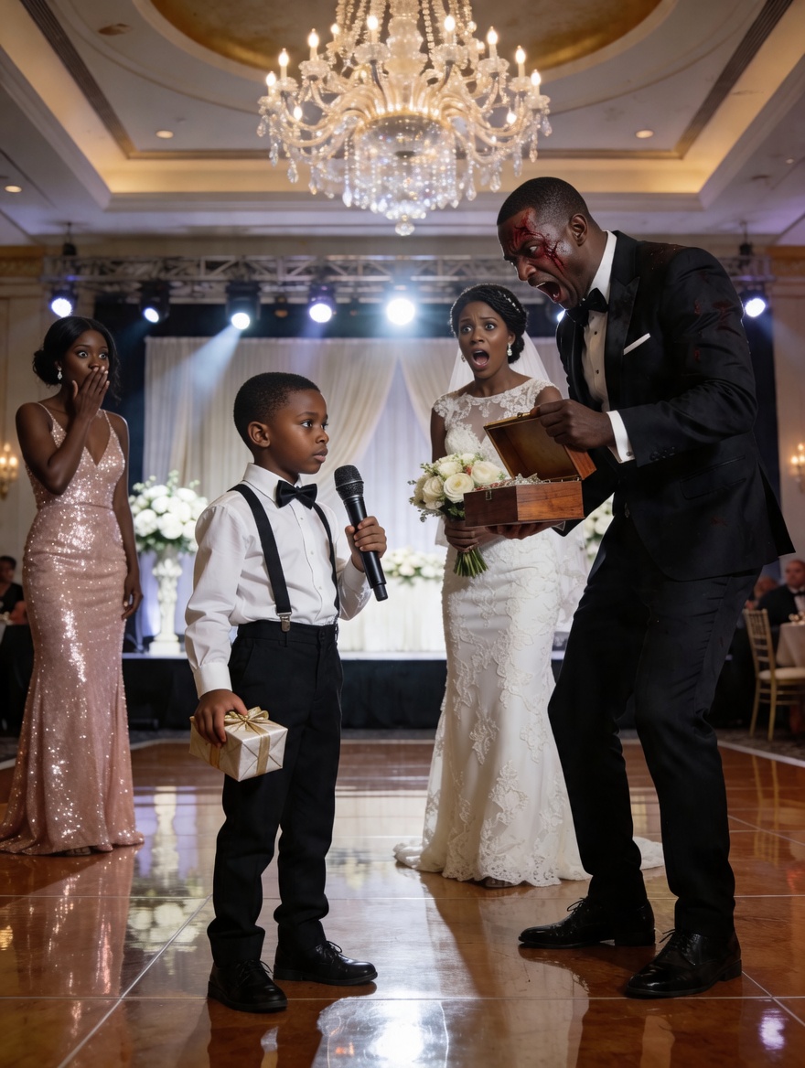 My ex-husband cheated on me, left me and our son, and still invited us to his wedding. During his speech, he laughed and said, “Leaving that trash was the best decision of my life!” The crowd burst into laughter. Then my son calmly took the microphone. “I brought a special gift for you, Dad,” he said, handing him a box. When my ex opened it, his scream silenced the entire room.