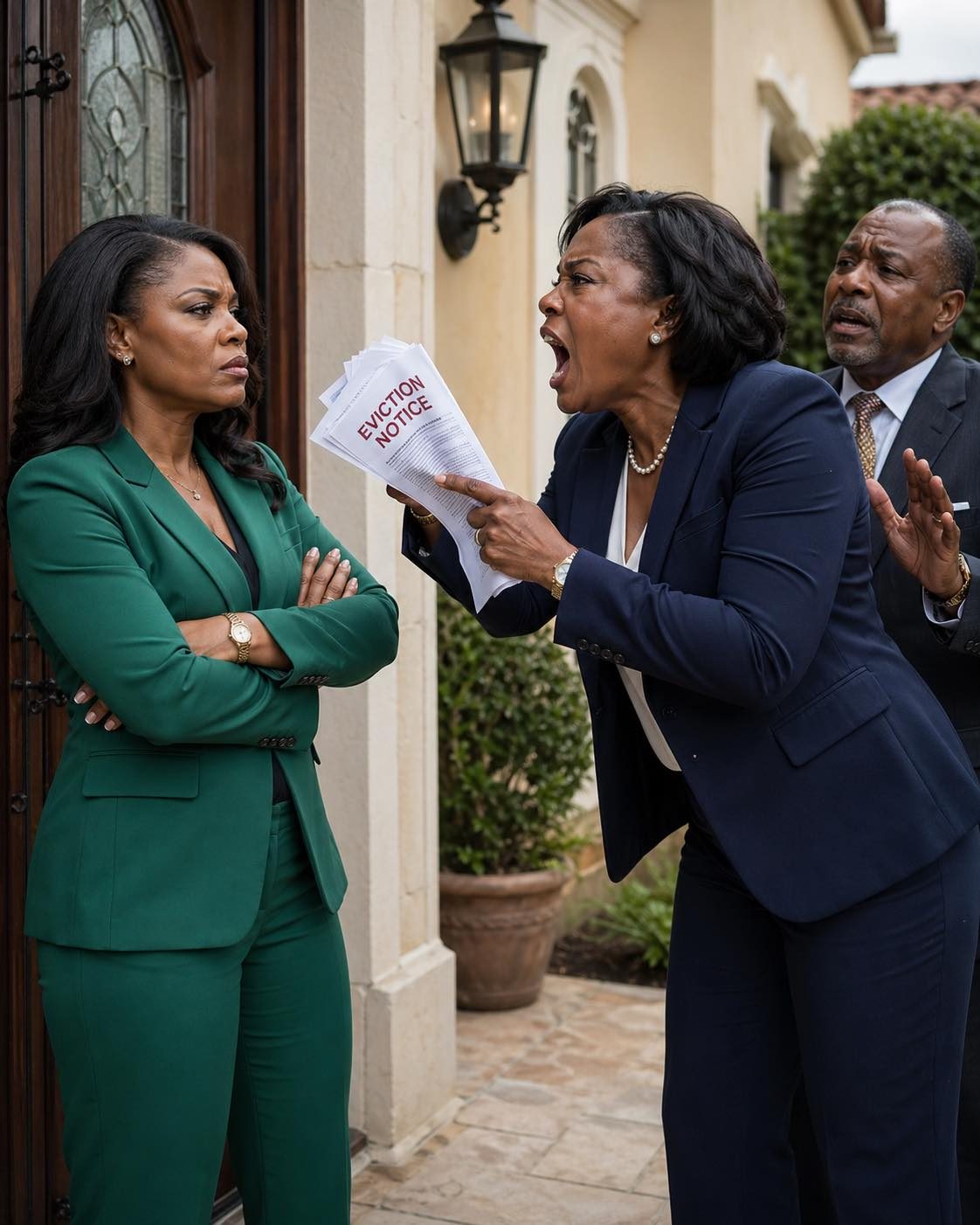 My husband’s ex-wife, a 26-year-old woman, came to my house with eviction papers and a smug smile, convinced that my villa now belonged to her father’s company…