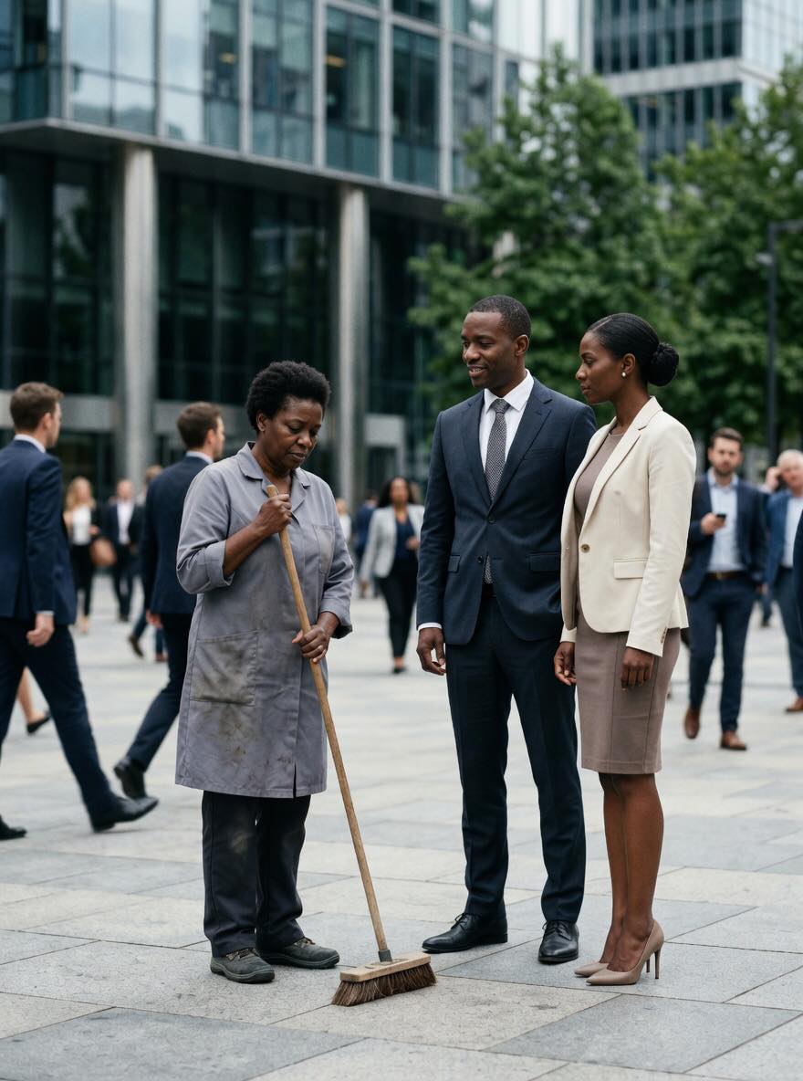 He smirked when he saw me sweeping outside his dream office tower. His fiancée laughed, called me pathetic, and he told me I didn’t belong there. What they didn’t know was that in thirty minutes, they would walk into a boardroom and learn the woman they mocked owned the entire building. By then, it was too late to take back a single word.