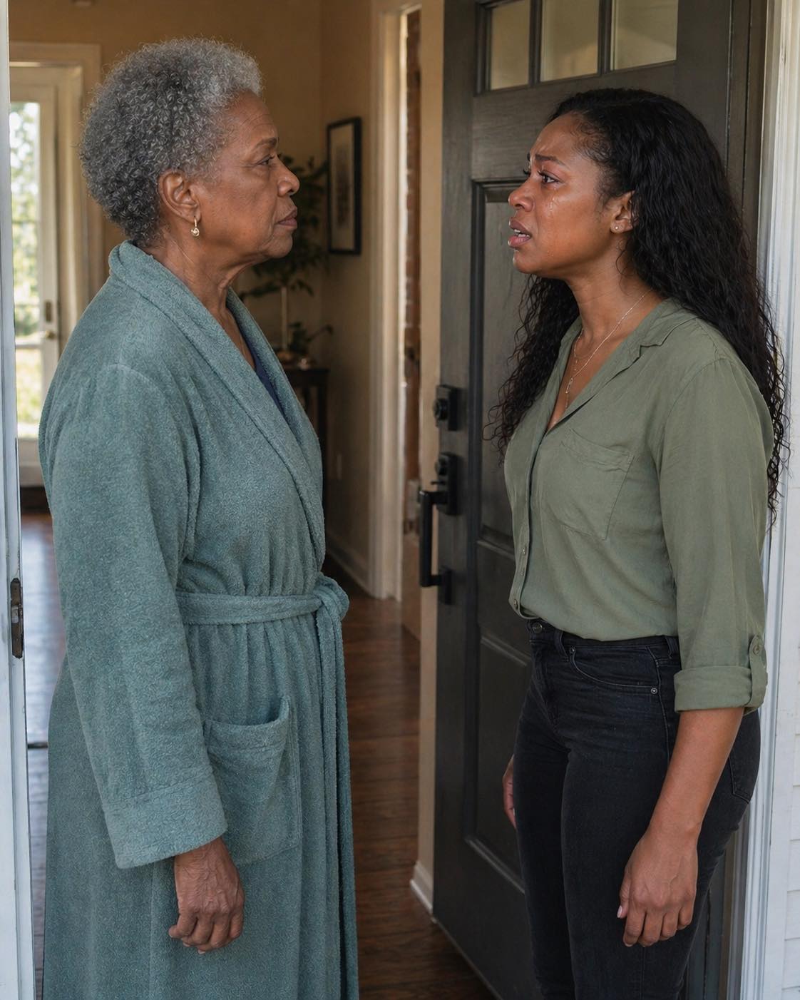 I was heading on a business trip when my flight was canceled. I came home early and opened the door to a stranger wearing my robe. She smiled and said, ‘You’re the realtor, right?’ I nodded and stepped inside.