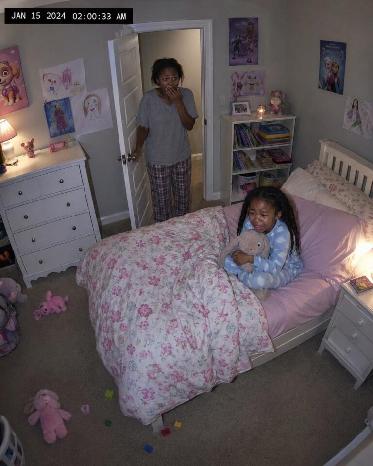 My eight-year-old kept telling me her bed felt “too tight.” At 2:00 a.m., the camera finally showed me why.