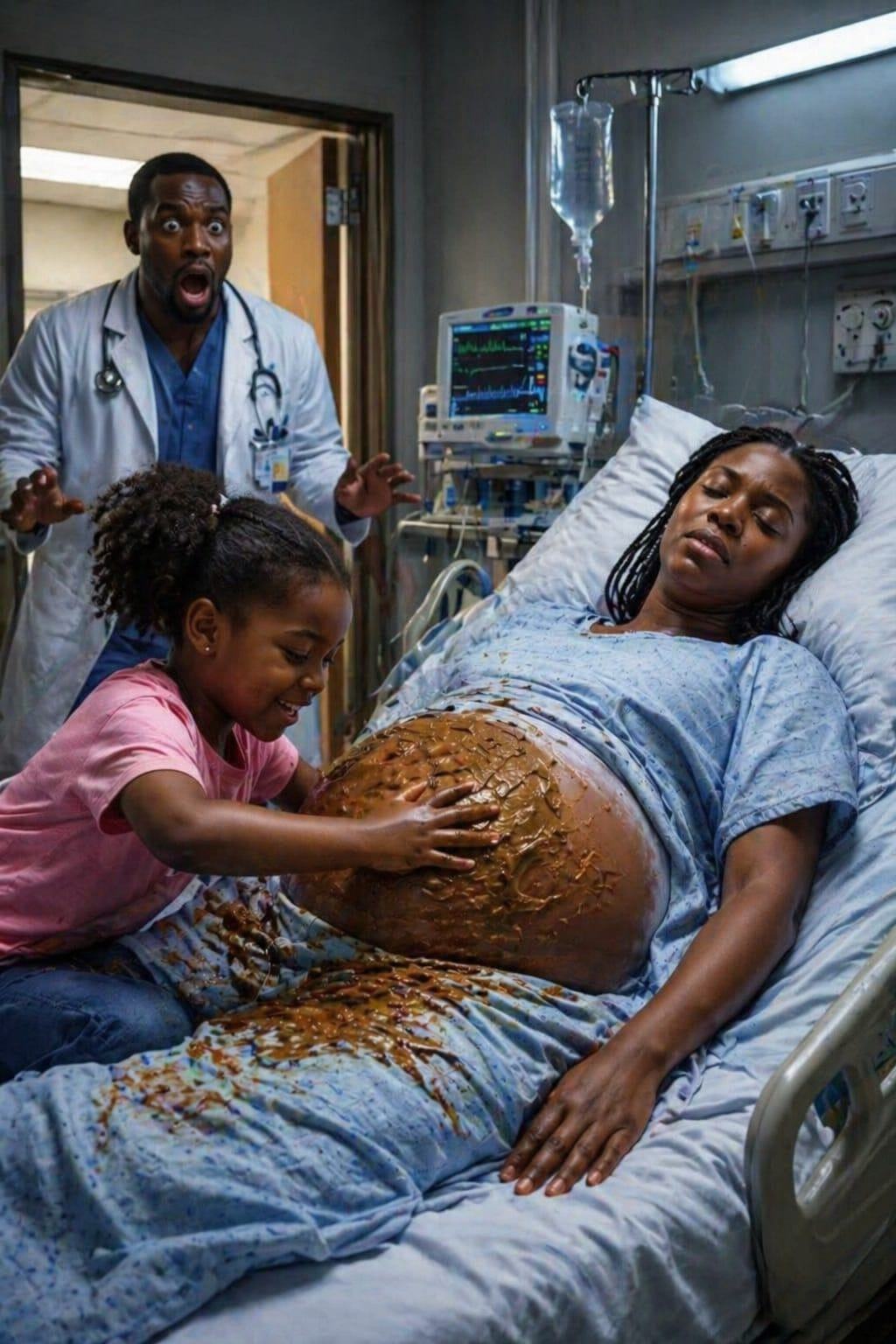 She had been carrying a child while trapped in