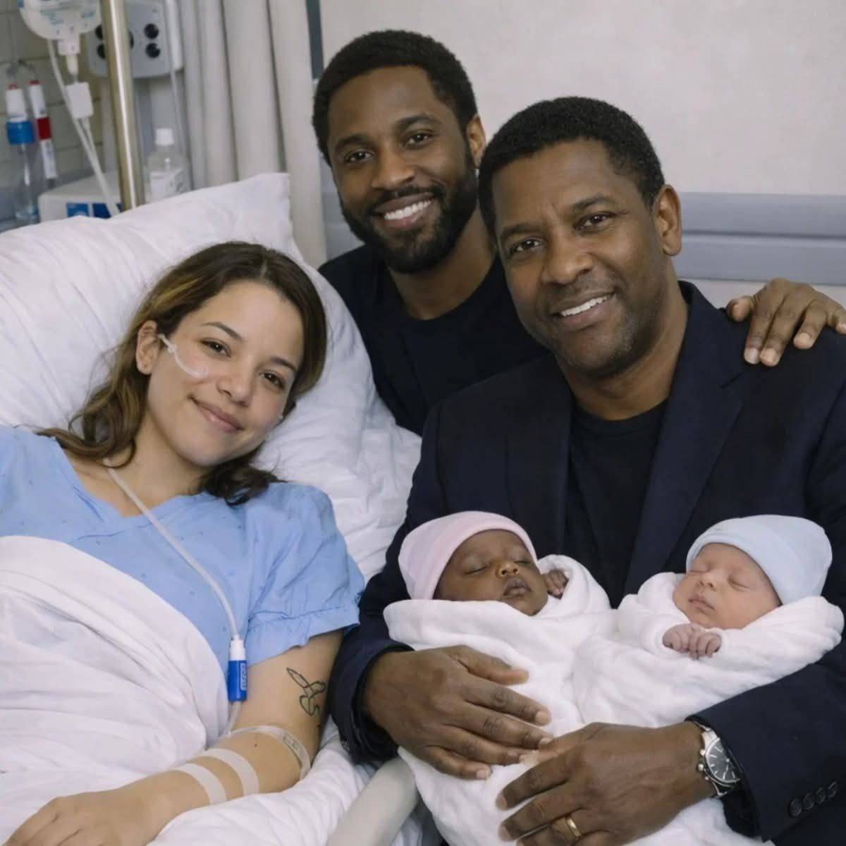 Denzel Washington and his son John David Washington