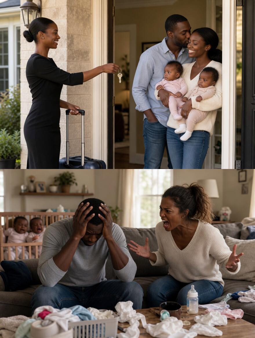 My husband arrived at my door with my cousin, two babies, and a smug grin, declaring, ‘She lives here now.’ I handed him the keys, smiled back, and said “HOPE YOU ENJOY THE HOUSE UNTIL TOMORROW”