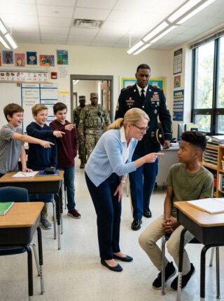 Teacher Calls Black Boy a Liar About His Dad’s Job — Went Silent When 4-Star General Walked In