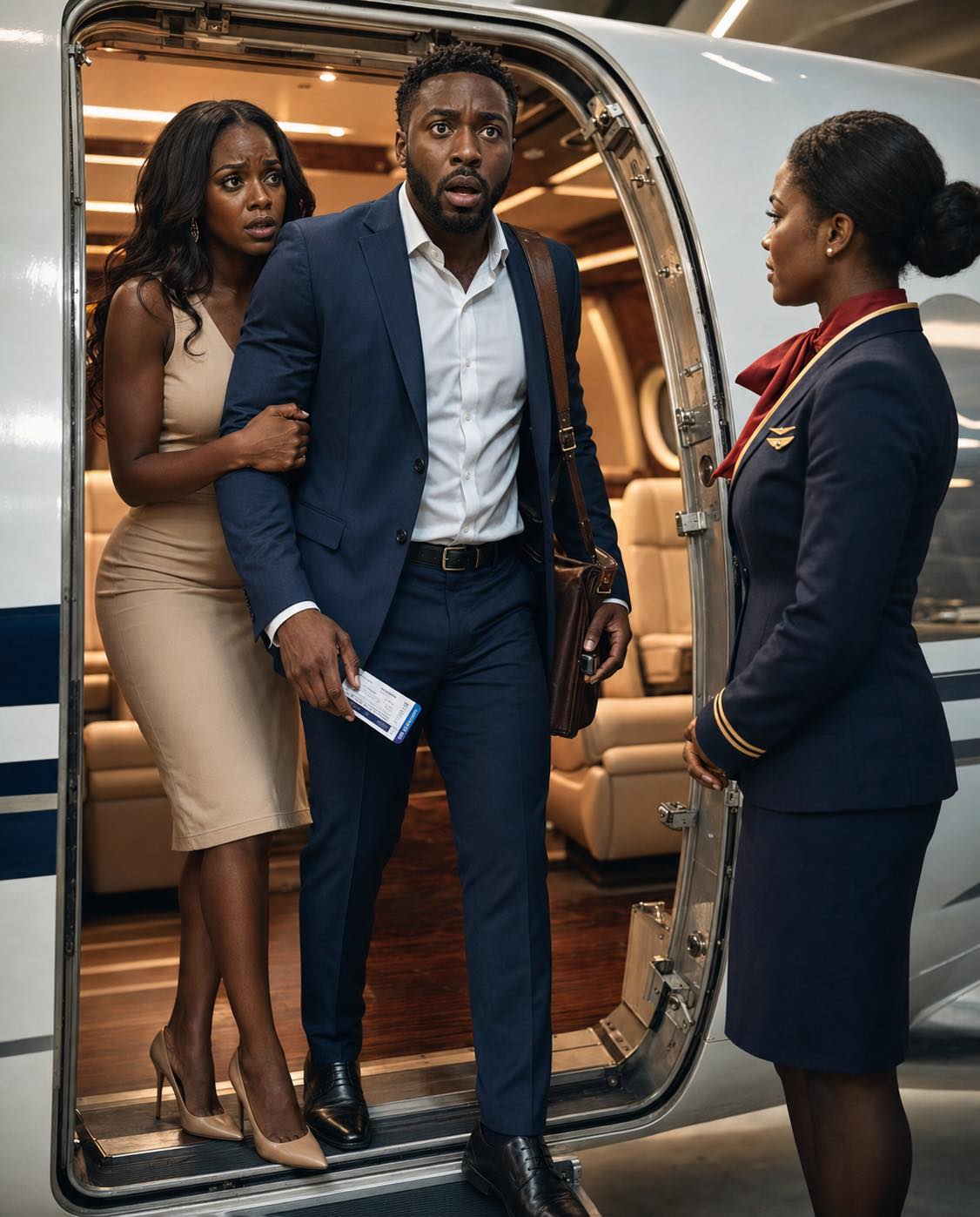 I Boarded First Class With My Mistress… Then My Wife Was the Flight Attendant Greeting Us at the Door