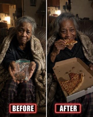 AN ELDERLY WOMAN TRIED TO PAY FOR HER $15 PIZZA WITH A PLASTIC BAG OF COINS — SO I MADE A CHOICE THAT CHANGED BOTH OUR LIVES.