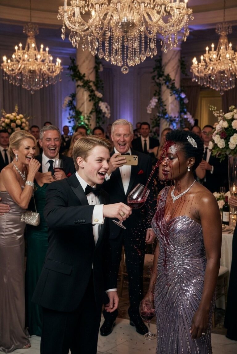 He thought it was funny to pour wine on a powerful Black CEO as his family laughed along—but the moment she responded, their $650 million empire began to crumble