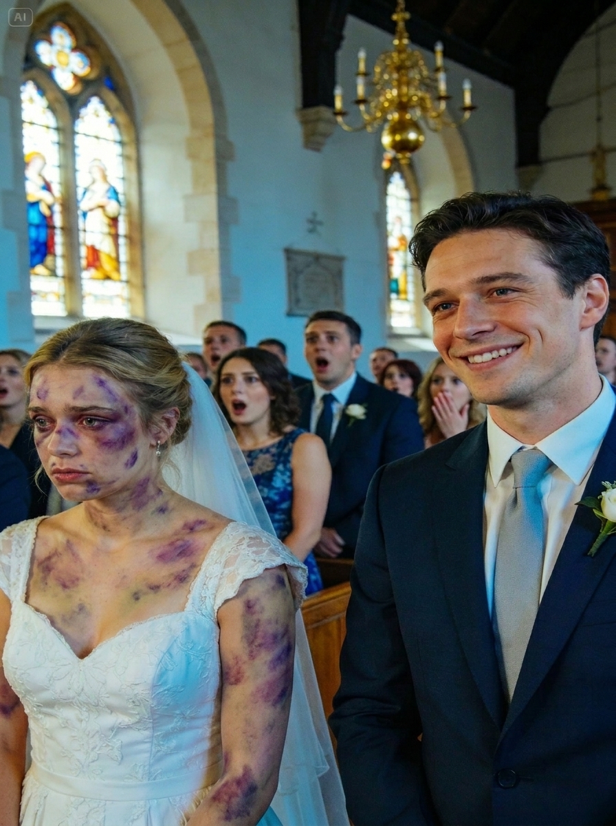 ON MY WEDDING DAY, I SHOWED UP WITH A BRUISED EYE… THEN MY FIANCÉ SMILED AND SAID, “IT’S SO SHE LEARNS”