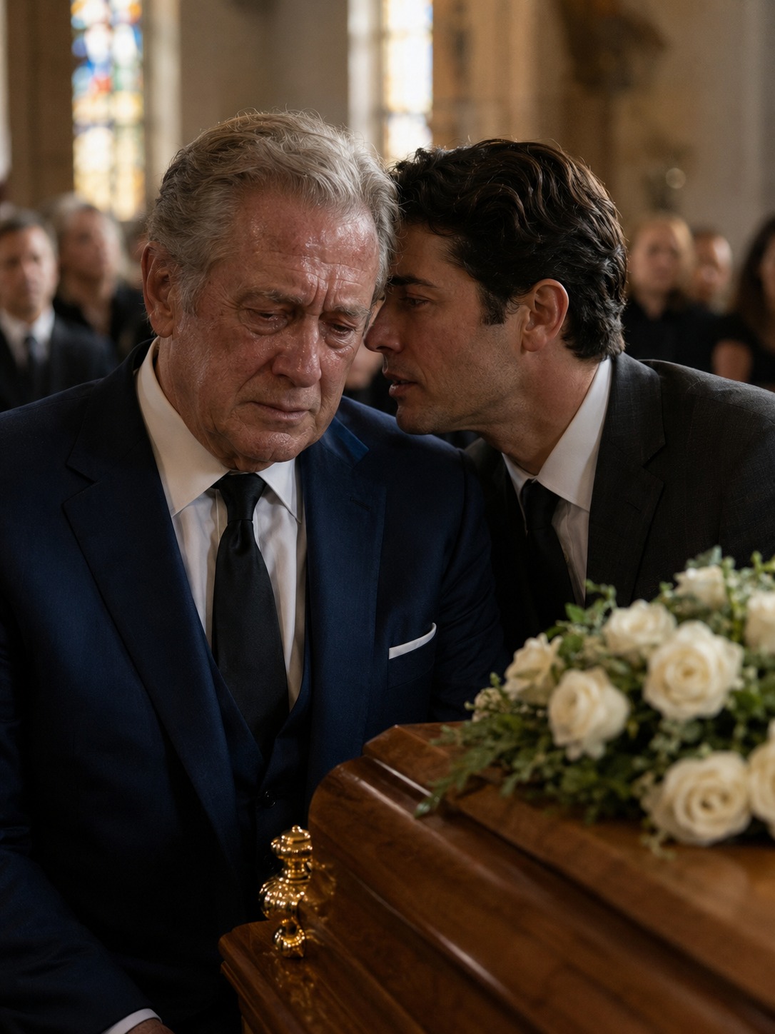 At my daughter’s funeral, my son-in-law leaned in and quietly said, “You have 24 hours to get out of my house.” I met his eyes, gave a faint smile without replying, packed one small suitcase that night, and walked away without a goodbye—seven days later, his phone rang…