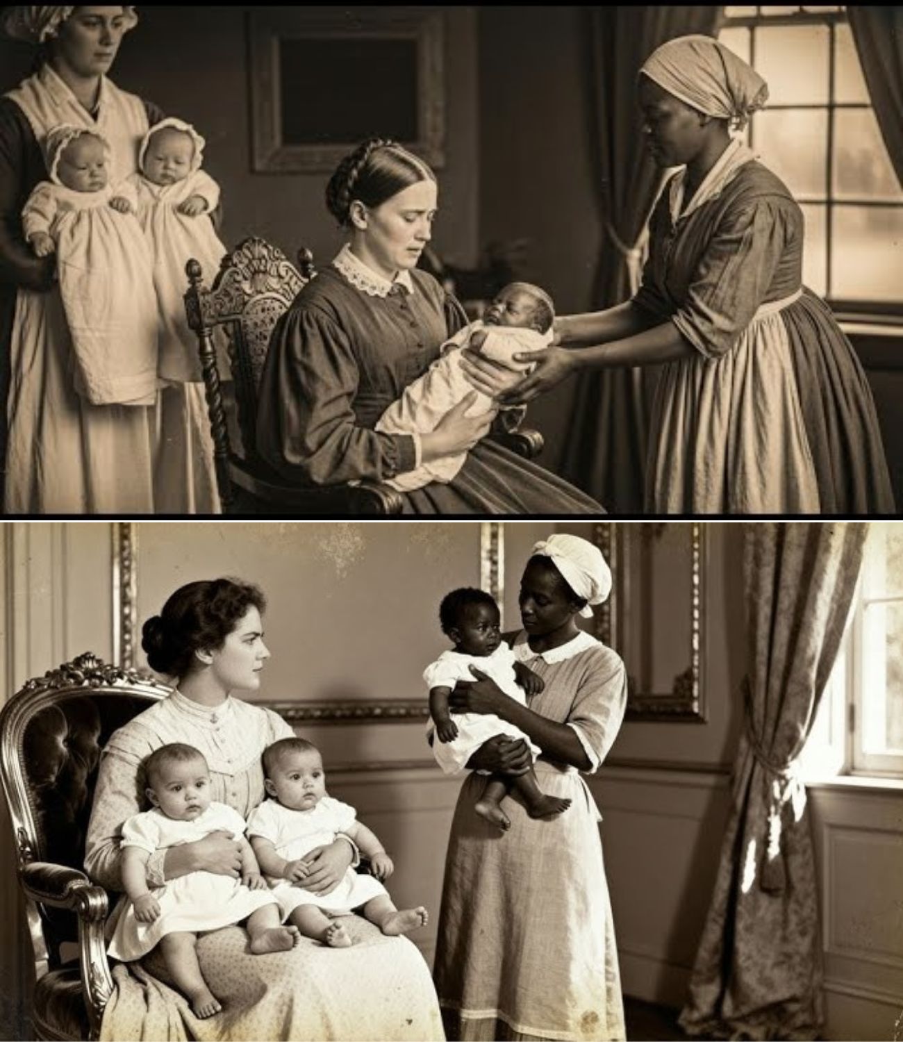 The mistress had triplets and ordered the slave to disappear with the one born darkest – but fate exacted a high price