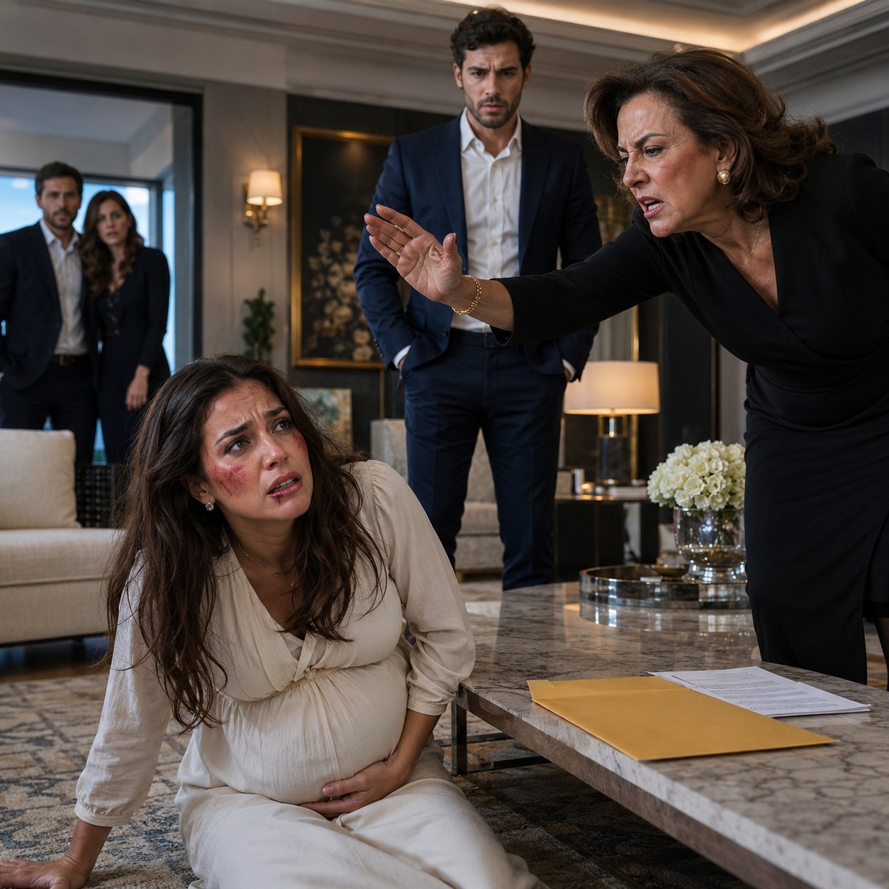 Pregnant, my husband pulled my hair so that my mother-in-law would slap me — not knowing that I was the daughter of a powerful tycoon… just a minute later, my father completely made his family’s company disappear.