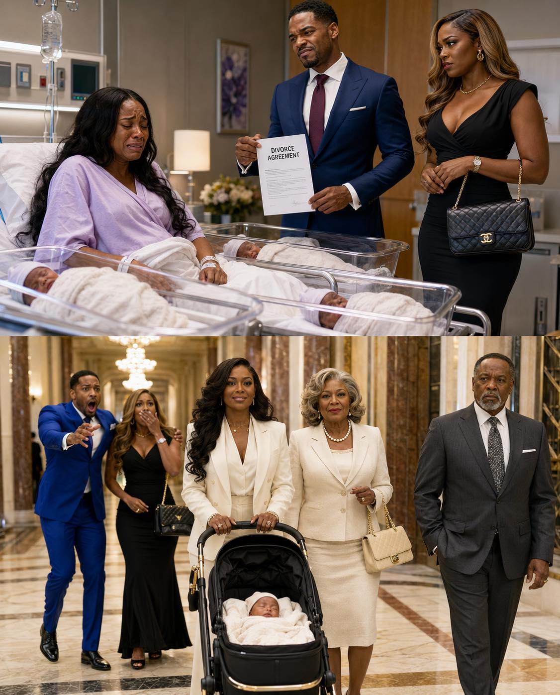 After I gave birth to our triplets, my husband brought his mistress to the hospital, a Birkin hanging from her arm, just to humiliate me. “You’re too ugly now. Sign the divorce,” he sneered.