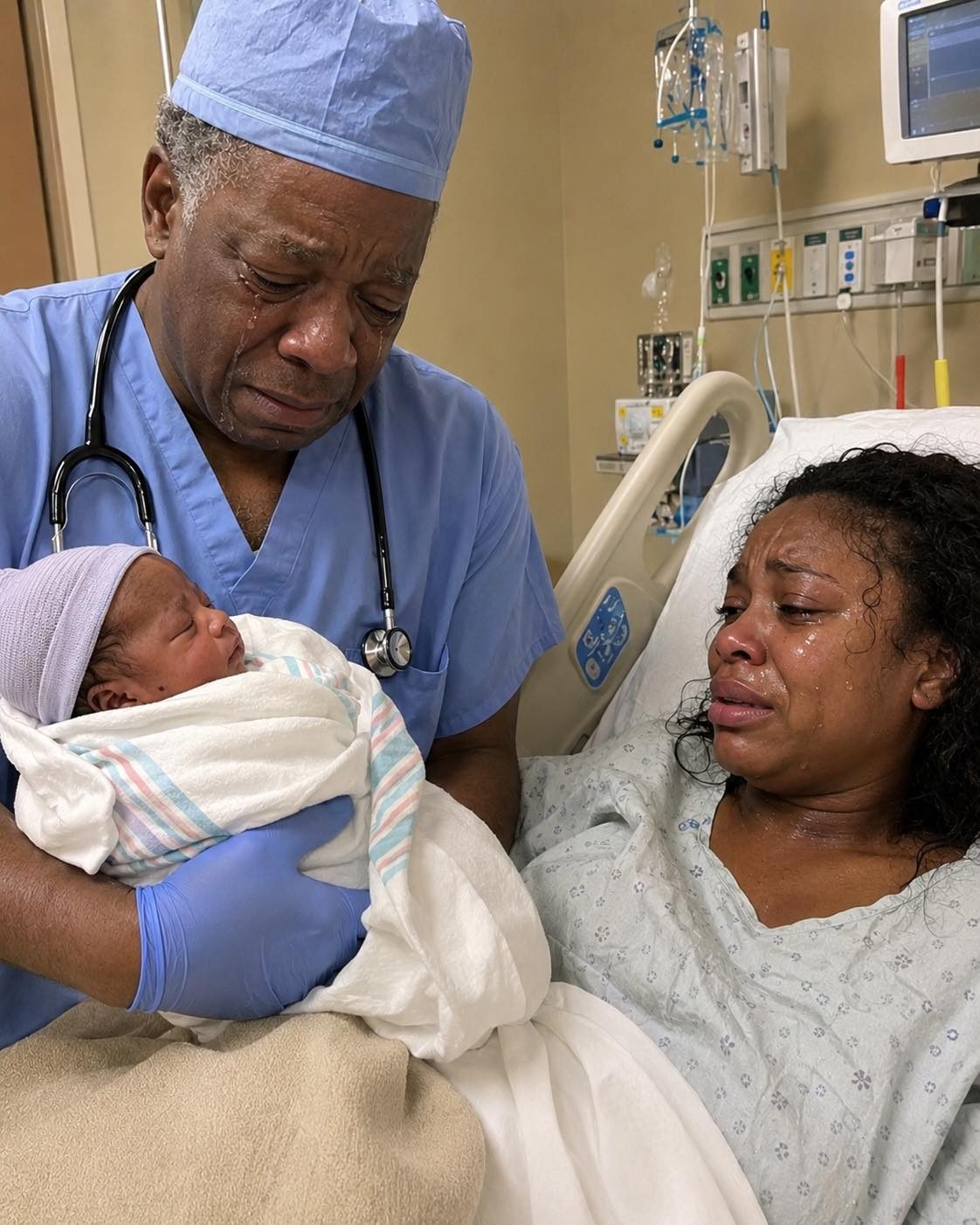 She went to the hospital to give birth, but the doctor burst into tears upon seeing the baby…