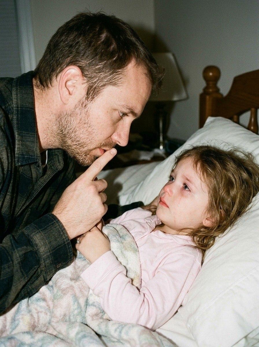 “Dad… my back hurts so much I can’t sleep tonight. Mom said I shouldn’t tell you.”