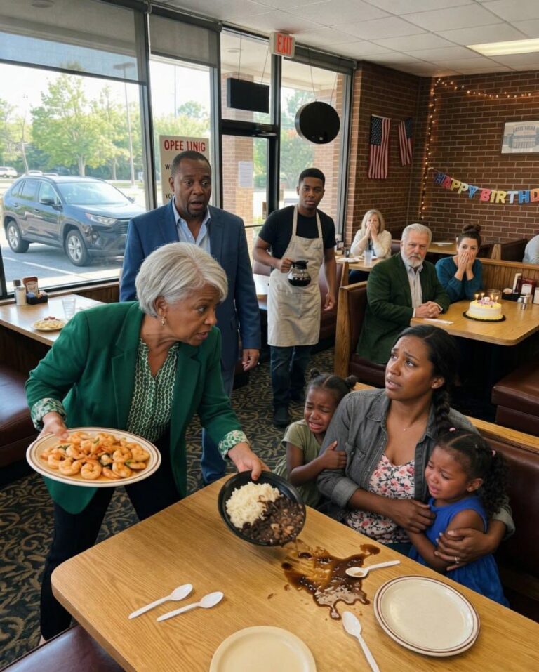 My mother-in-law took shrimp straight from my daughters’ plates in the middle of a family party and snapped, “They can eat leftovers”—never imagining I had already set something in motion that would shake the entire room.