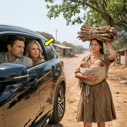 A millionaire was driving his fiancée home when he saw his pregnant ex-wife carrying firewood.