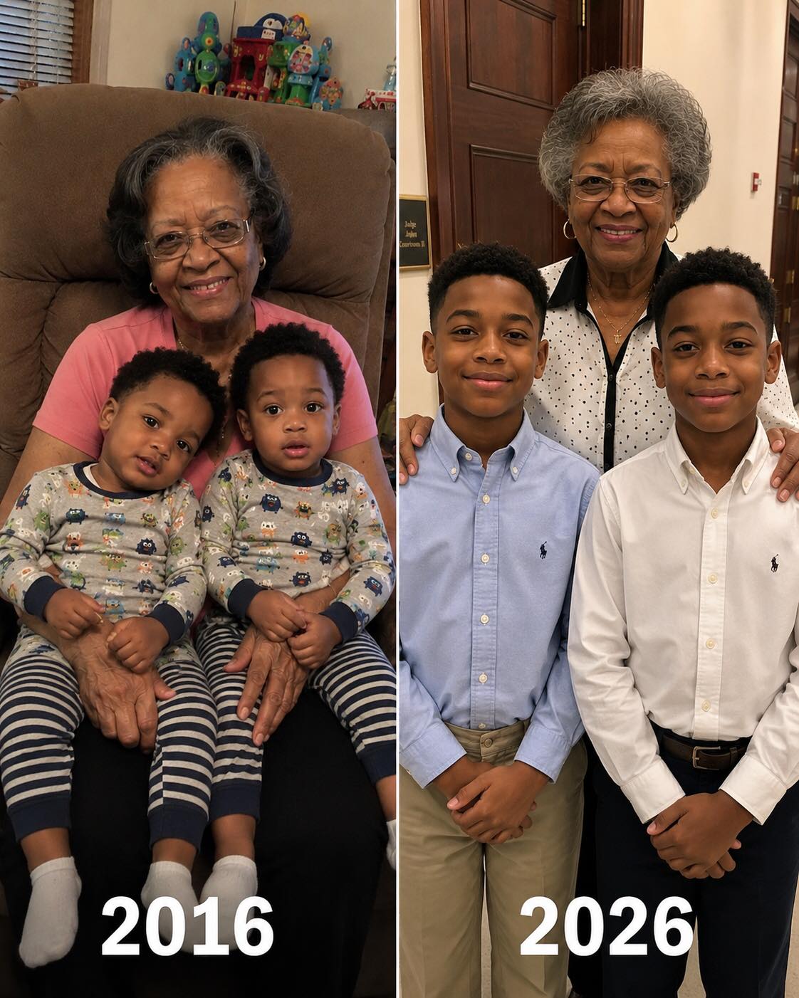 FOR TEN YEARS, I RAISED MY TWIN GRANDSONS ON MY OWN. THEN THEIR MOTHER RETURNED AND ASKED A JUD”GE TO GIVE THEM BACK. She thought the decision had already been made. Then one of the boys stood up and said something nobody in that cou”rtroom was prepared to hear.   part1