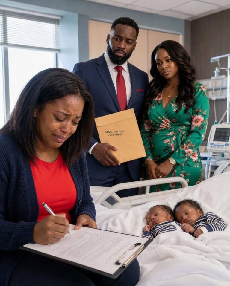Three days after an emergency C-section, my husband arrived with his assistant to force me to sign the divorce papers so he could keep our twin