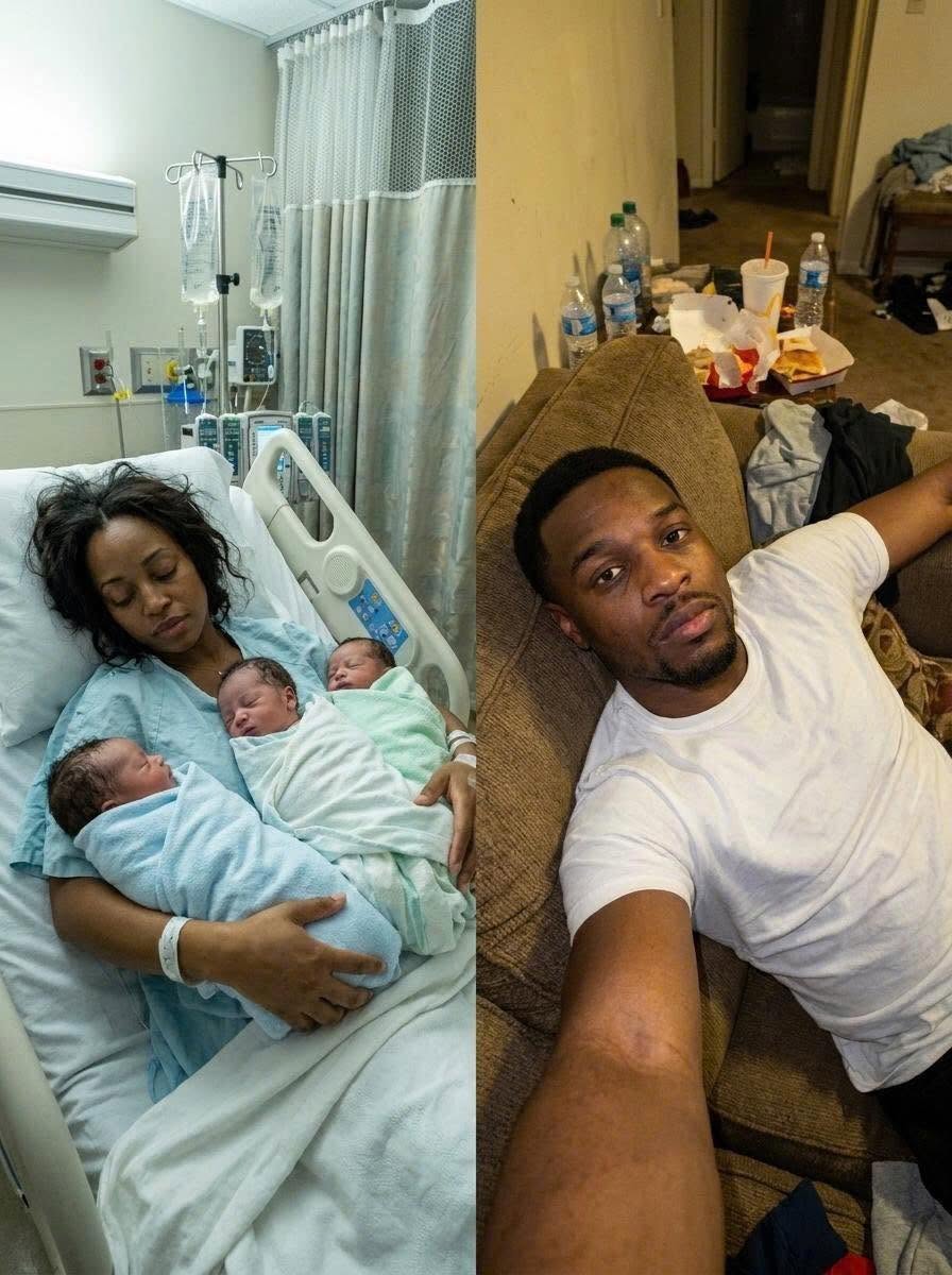 I Came Home With Newborn Triplets… and My Husband Was Angry About the Mess