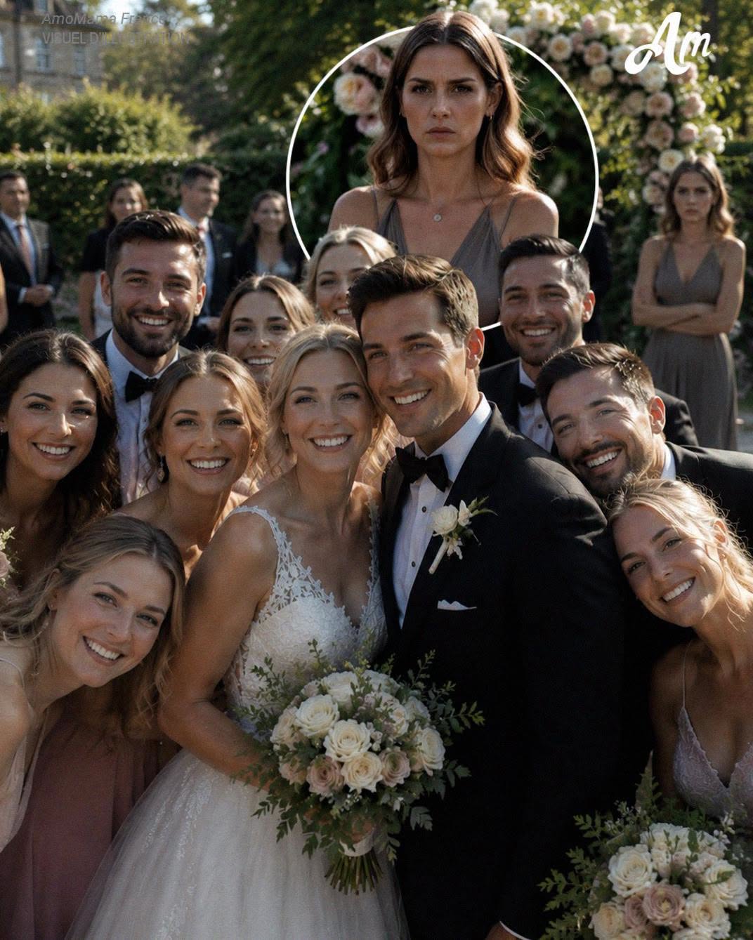The bride spotted her deceased sister in the wedding photos – the pictures had been taken that very morning.