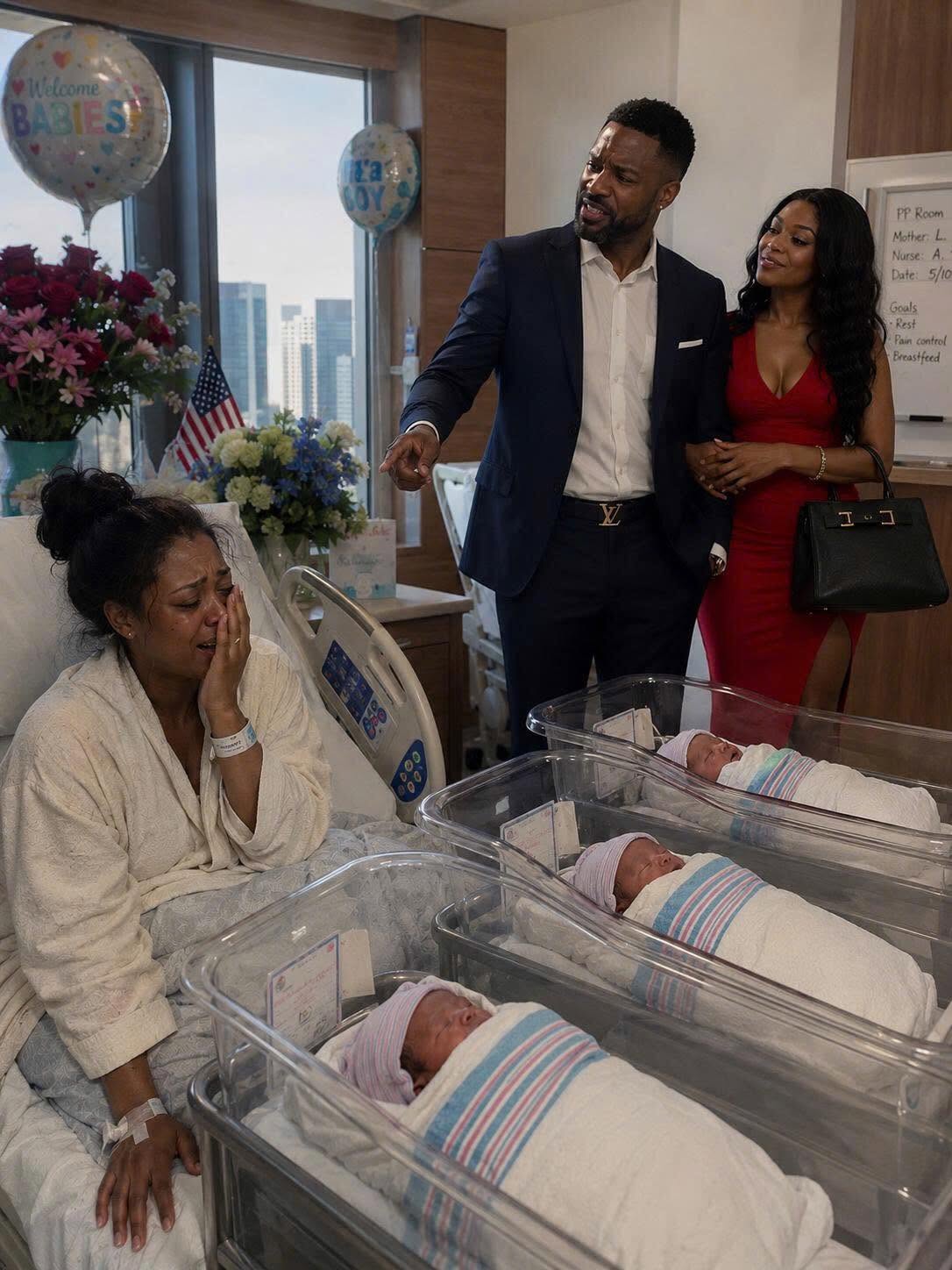 Jun 16, 2026 After I gave birth to our triplets, my husband walked into my hospital room with his mistress — who was proudly carrying a Birkin bag.