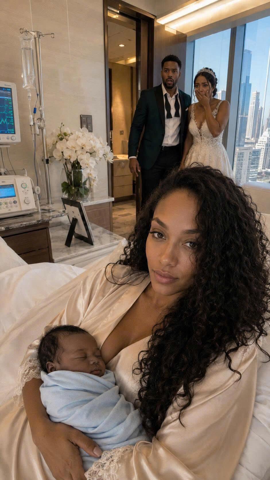 Six months after our divorce, my ex-husband called to invite me to his wedding. I told him, “I just gave birth. I’m not going anywhere.” Thirty minutes later, he showed up in my hospital room wearing his wedding suit… and with a face white with terror.