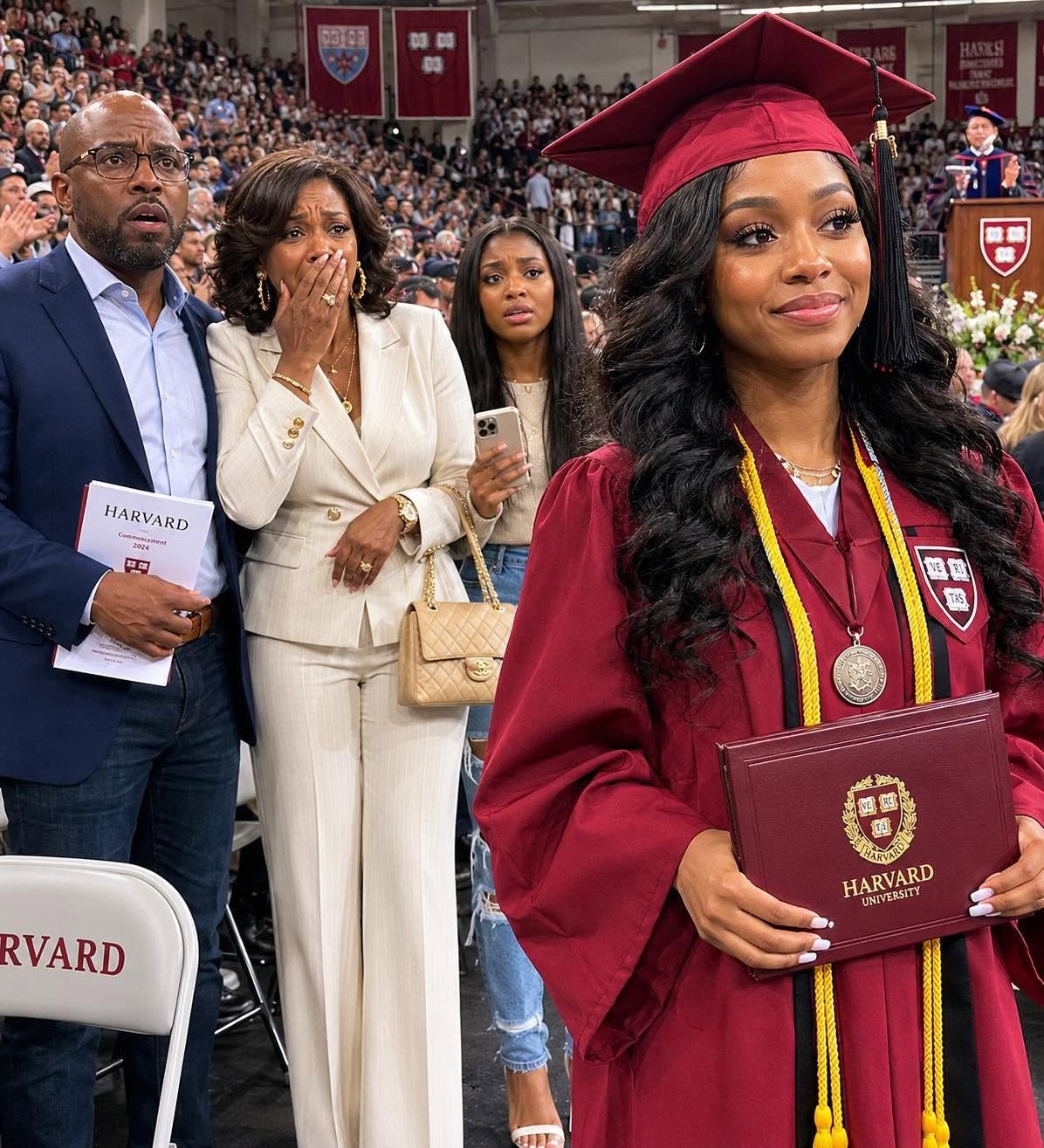 My parents told me to take the bus to my Harvard graduation because they were too busy buying my sister a brand-new Tesla, but when they finally