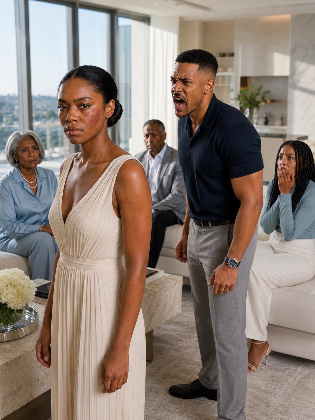 On the first morning after our wedding, my husband sla:pped me while his whole family watched. They expected tears, sh:ame, and silence. Instead, I looked at him coldly and left without a word.