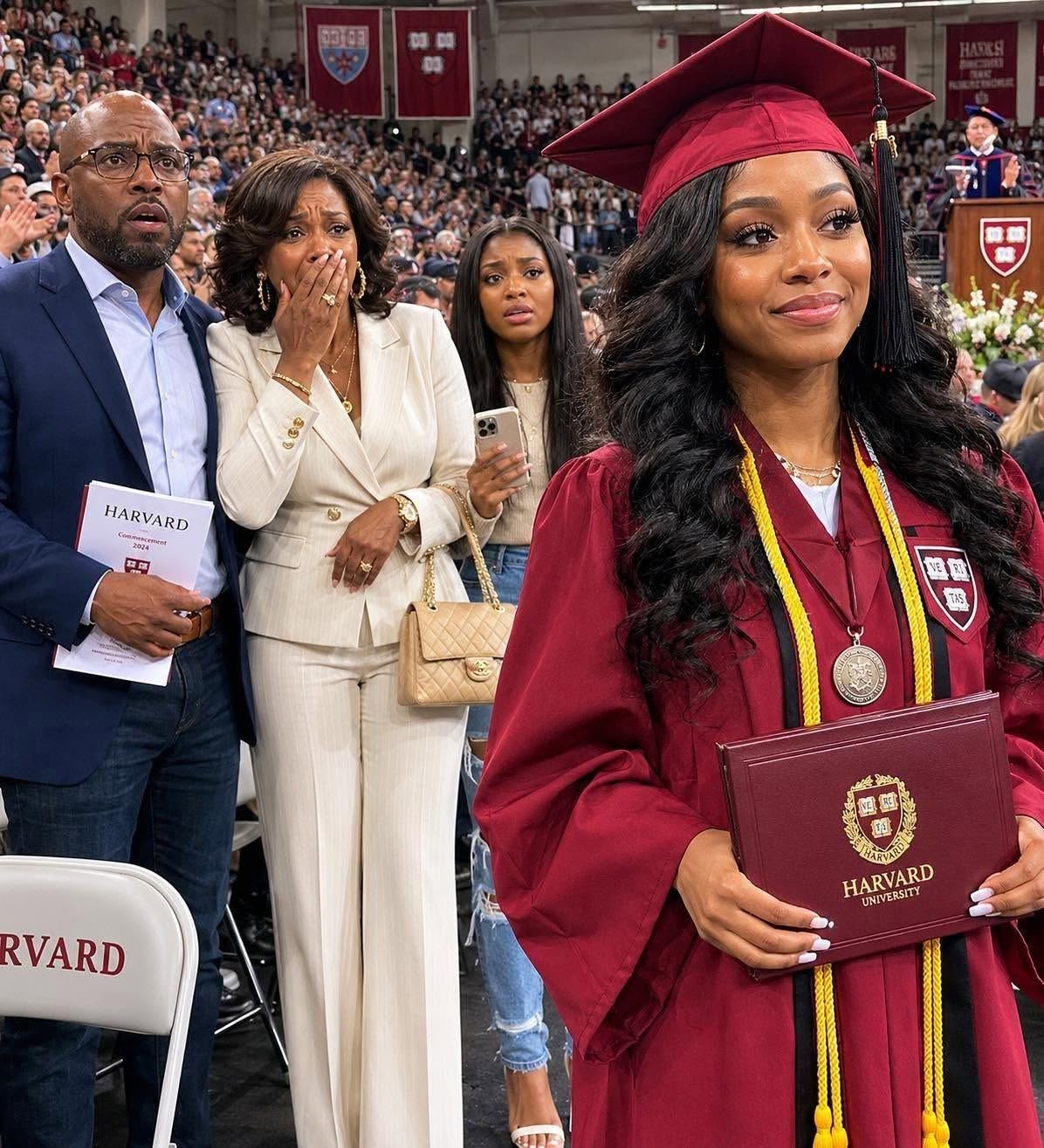 My parents told me to take the bus to my Harvard graduation because they were too busy buying my sister a brand-new Tesla, but when they finally