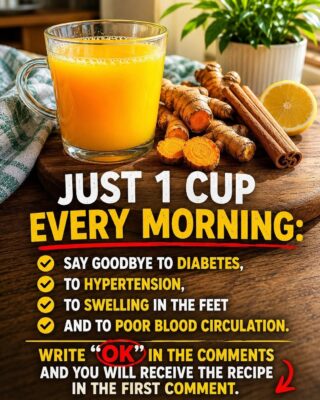 A drink every morning: say goodbye to diabetes, hypertension, swollen feet, and poor blood circulation.