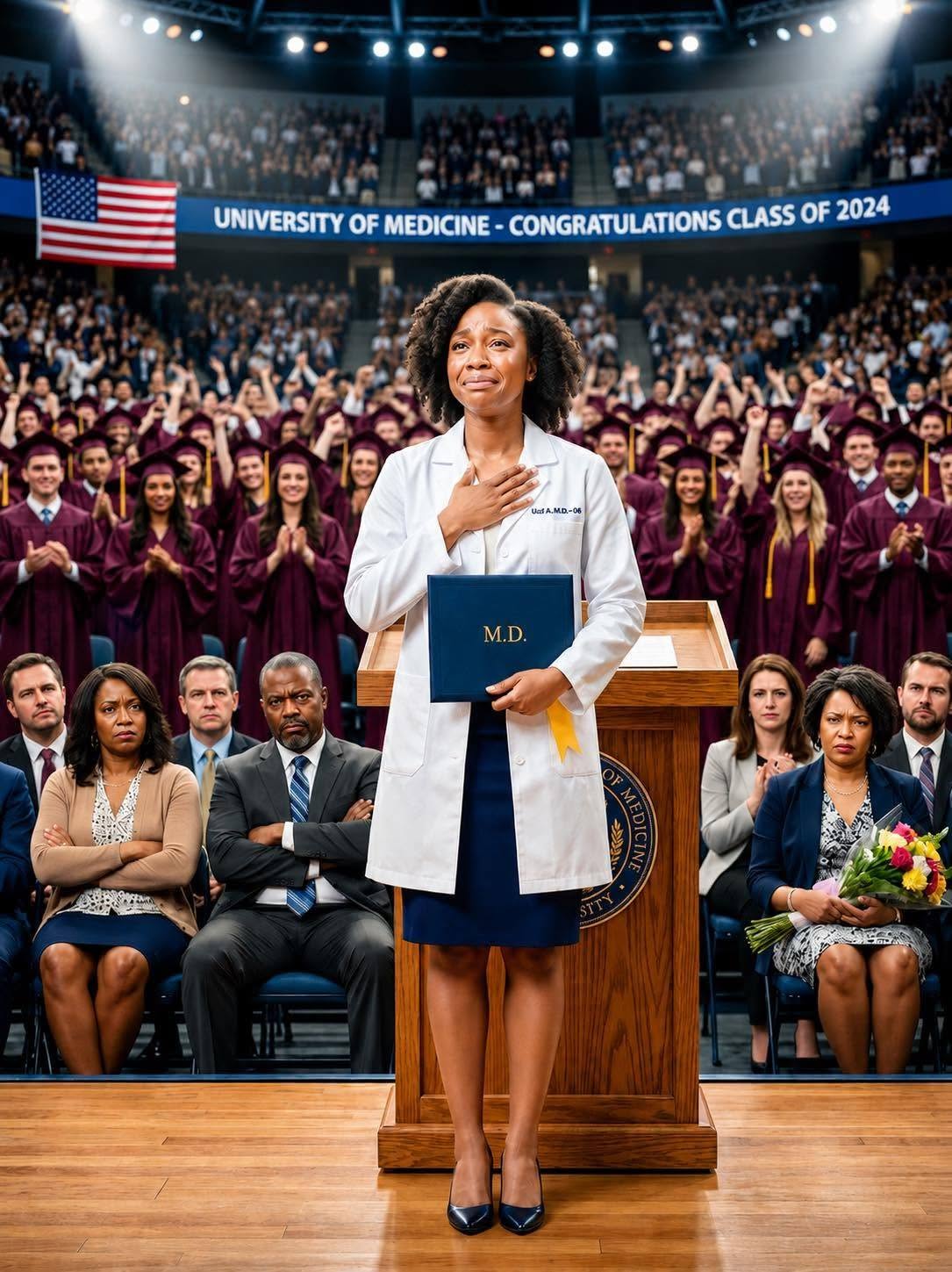 At my Johns Hopkins graduation, the parents who abandoned me in a hospital 15 years earlier sat in reserved seats and whispered, “She owes us this.”