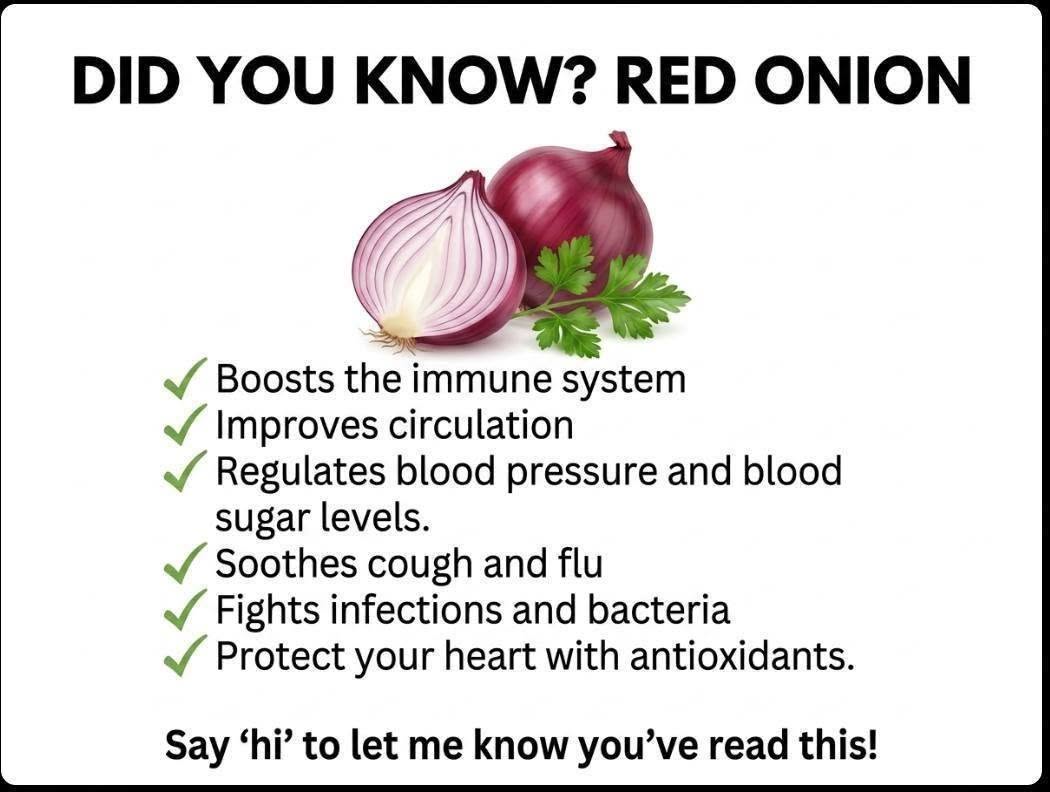 Red onion and its health benefits