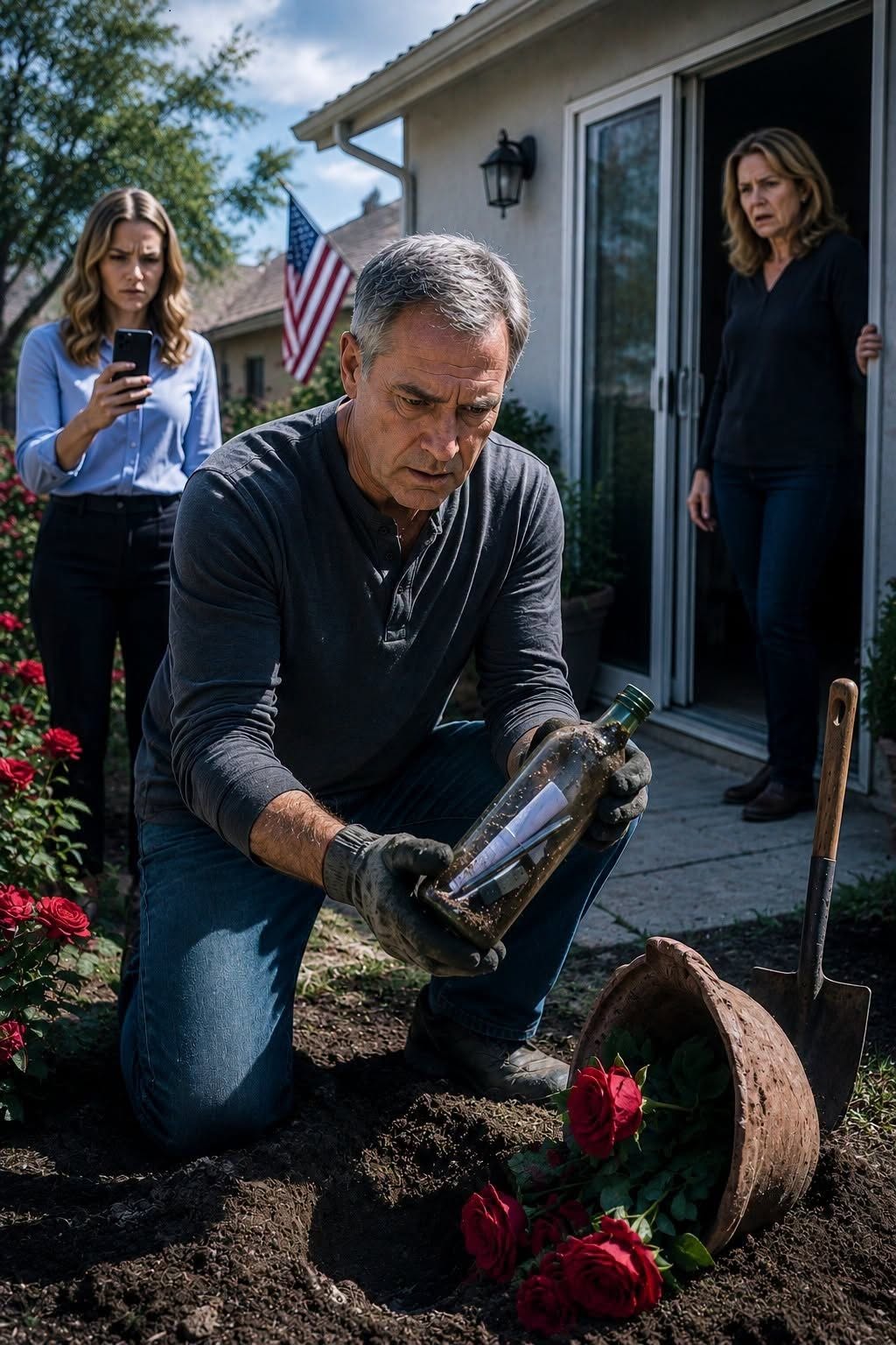 My Wife Buried Rose Pots Every Monday Night, But S BW