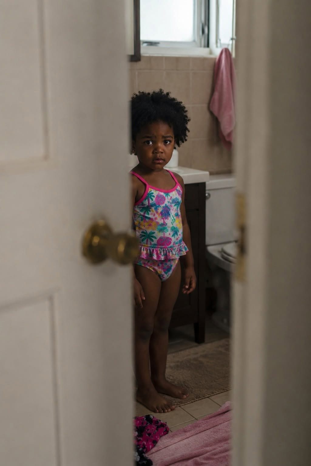 When my 5-year-old daughter revealed her dad’s secret bathroom game, I quickly pulled out my phone and called the police.