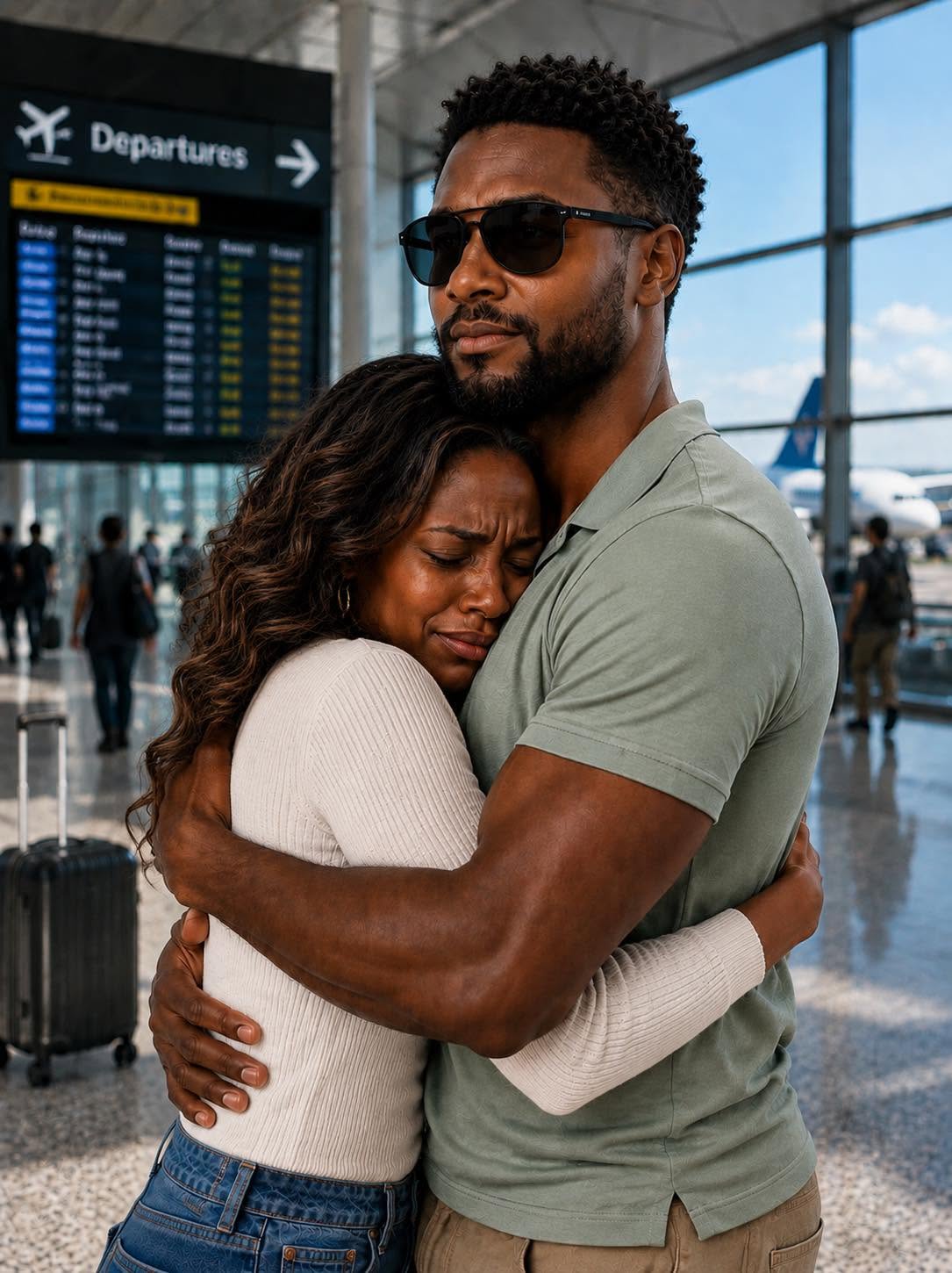 I cried while driving my husband to the airport. He said he was leaving for Zurich for two years. The moment I got home, I moved $720,000 into my account and filed for divorce._0198t