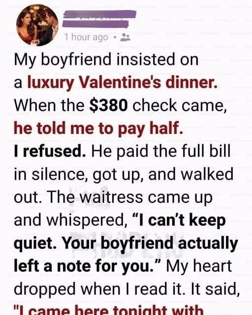 Cruel Valentine Dinner Test Reveals Why A Seven Year Romance Failed 2