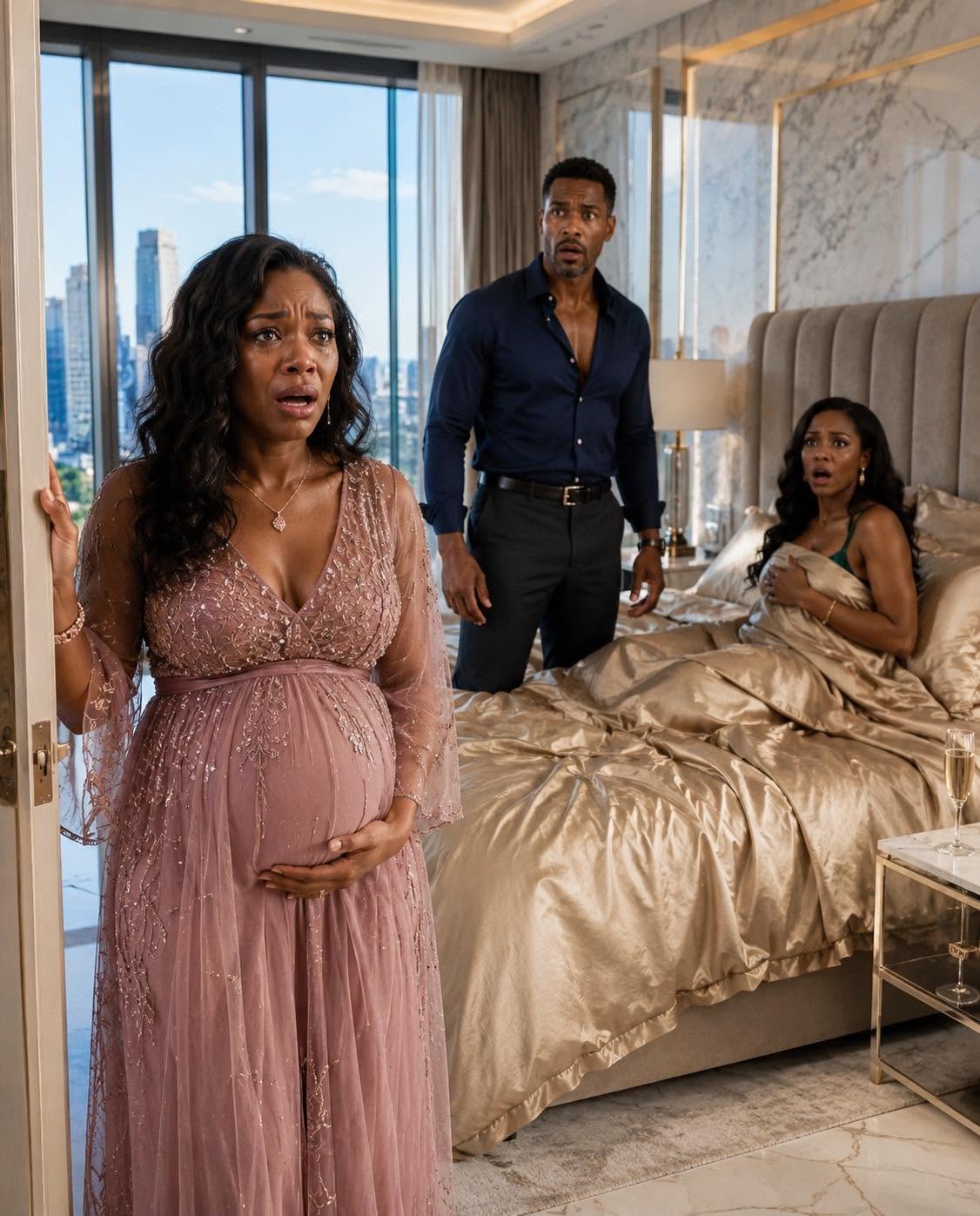 I went upstairs to rest in the middle of the party at my $10 million mansion… and walked in on my fiancé with my stepmother in my own bed. They thought they had trapped me completely, but they didn’t know my diamond necklace had already begun recording everything. 2