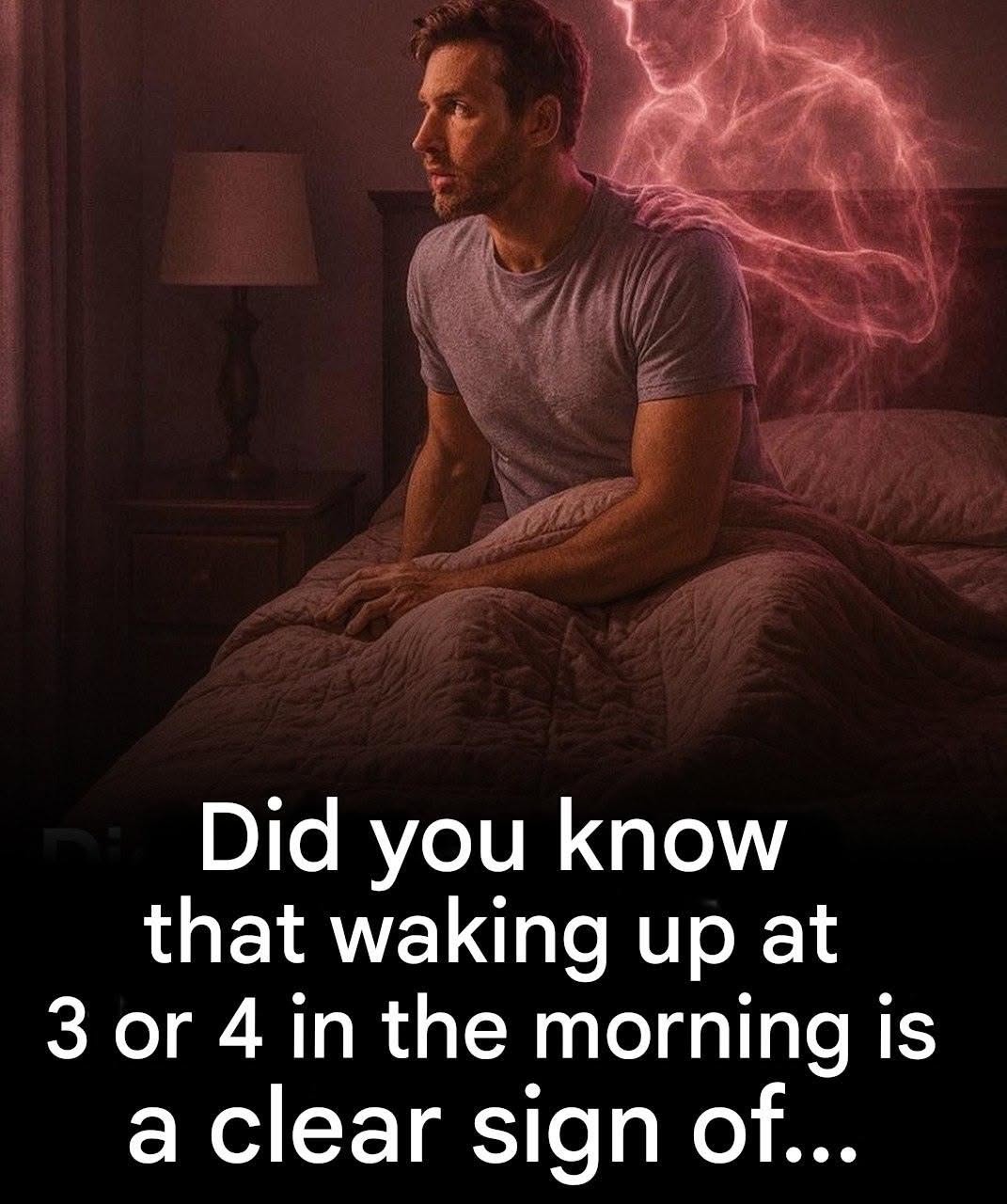 Did you know that waking up at 3 or 4 in the morning is A clear sign of..
