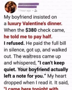 A Valentine’s Dinner That Revealed Everything: When a Test Destroyed Seven Years Together