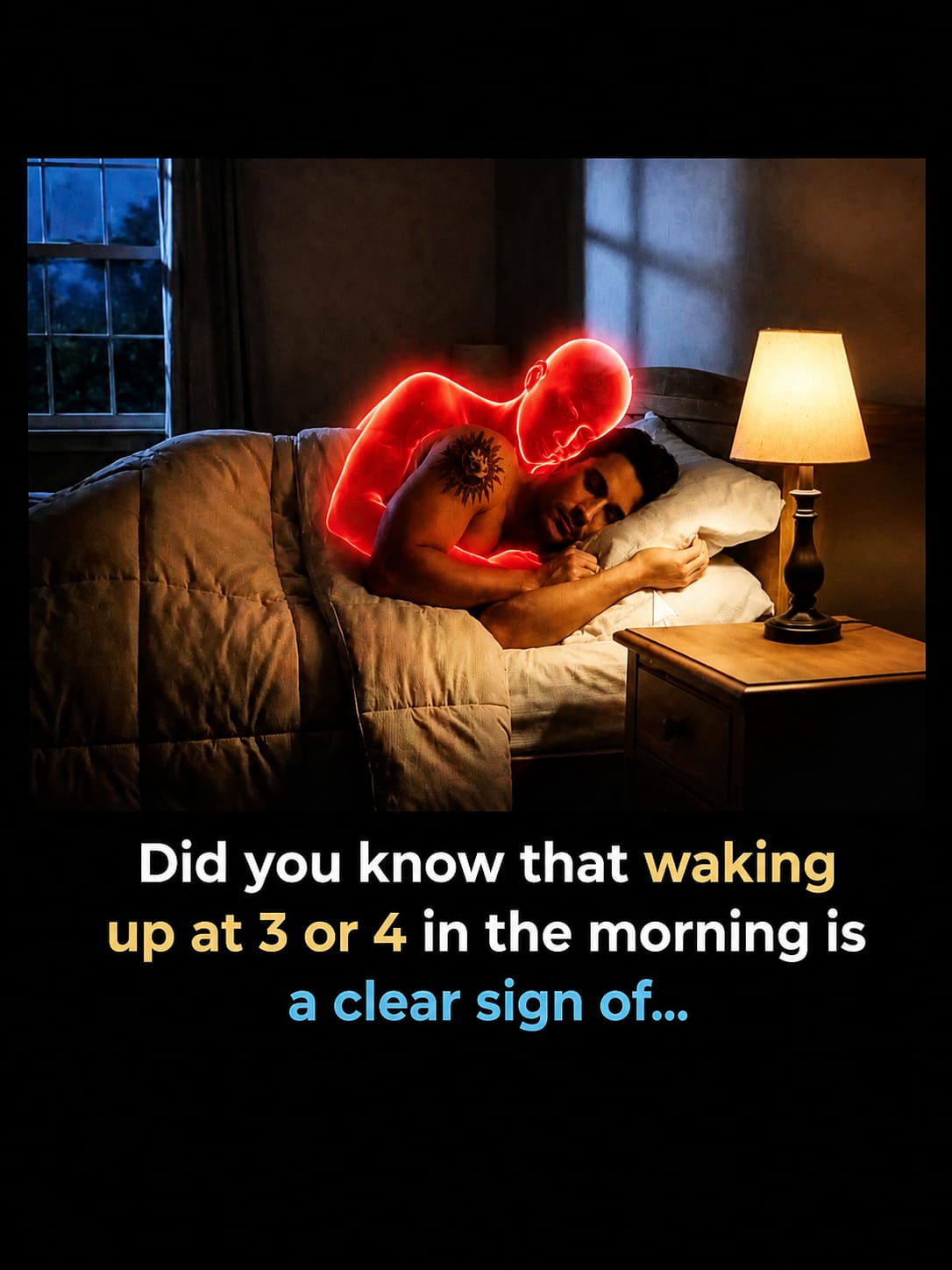Did you know that waking up at 3 or 4 in the morning is a clear sign of..
