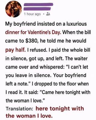 A Valentine’s Day dinner that revealed it all: When a test destroyed seven years together.